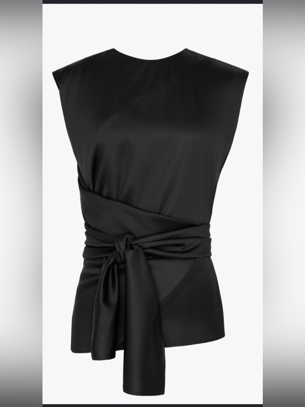 Narciso Rodriguez at Zara Satin Effect Tied Top size XS